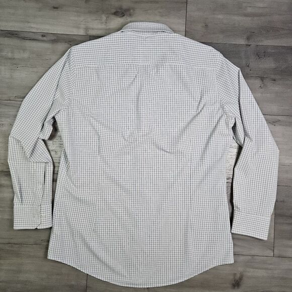 Mizzen Main Shirt Mens XL Leeward White Windowpane Trim Fit Button  Stretch - Picture 4 of 6